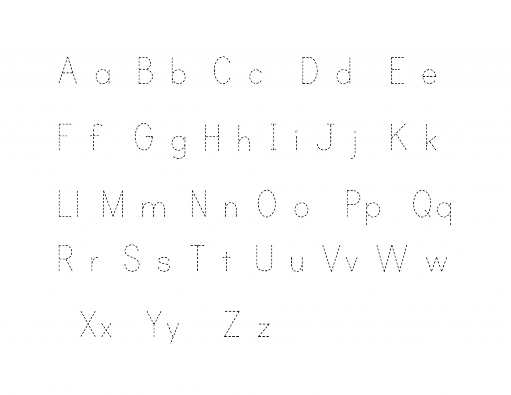 Printable Traceable Alphabet Letters Activity Shelter