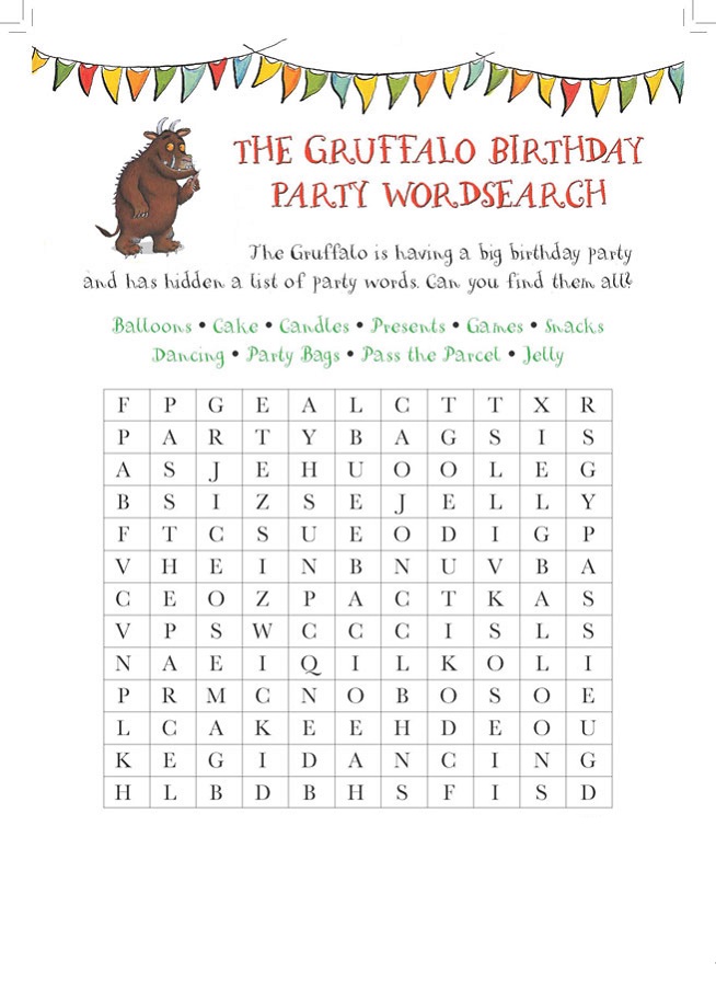 Printable Birthday Word Search Activity Shelter Printable Birthday Word Search Activity Shelter