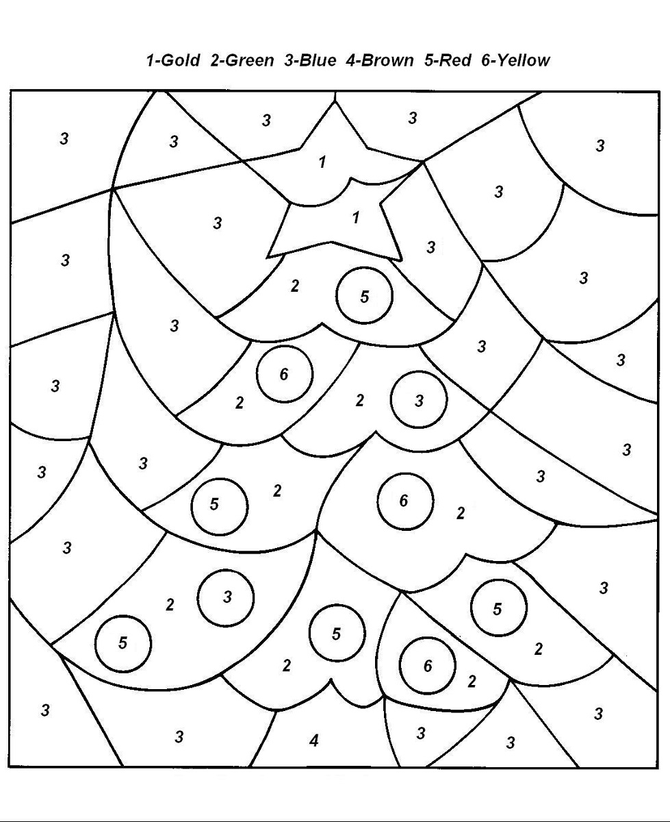 color-by-number-worksheet-tree