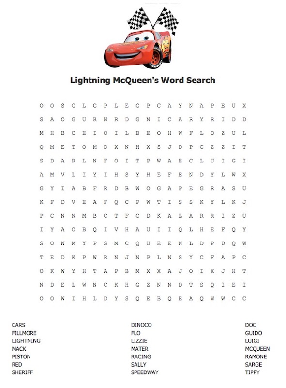 Easy Disney Word Searches | Activity Shelter