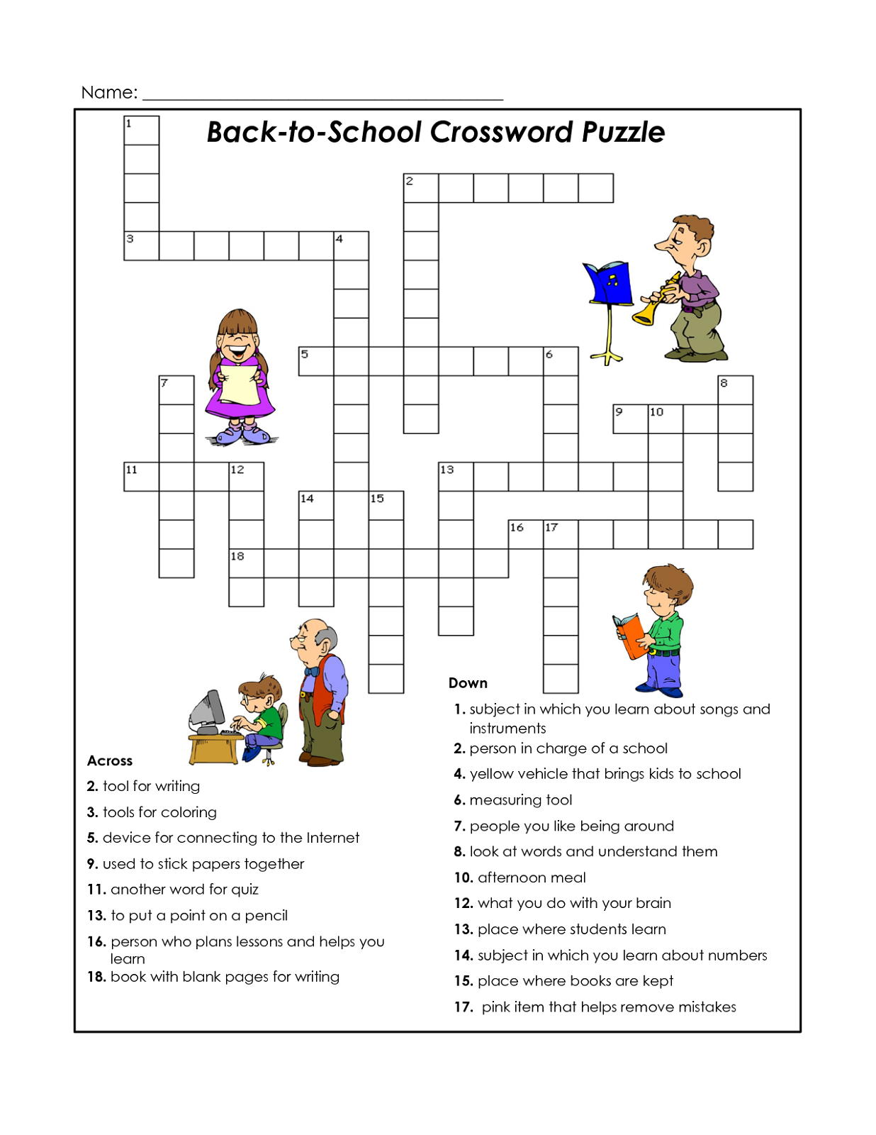 work or school assignment crossword