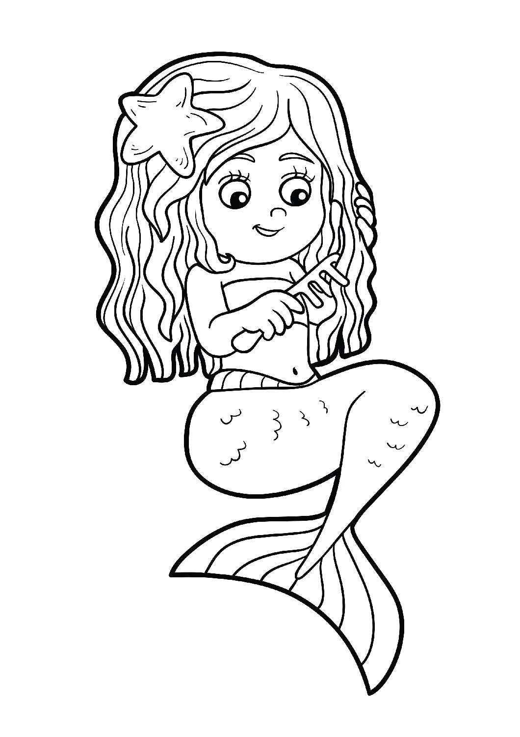 Little Mermaid Printable Coloring Page