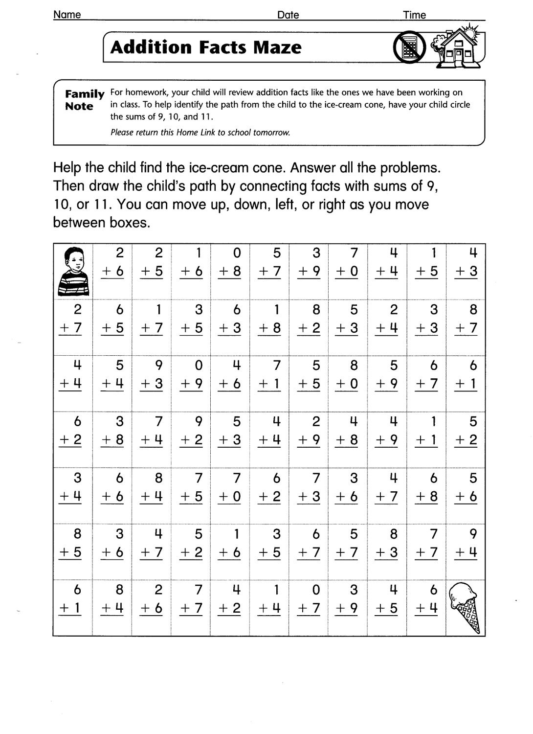 Math Maze Worksheets | Activity Shelter