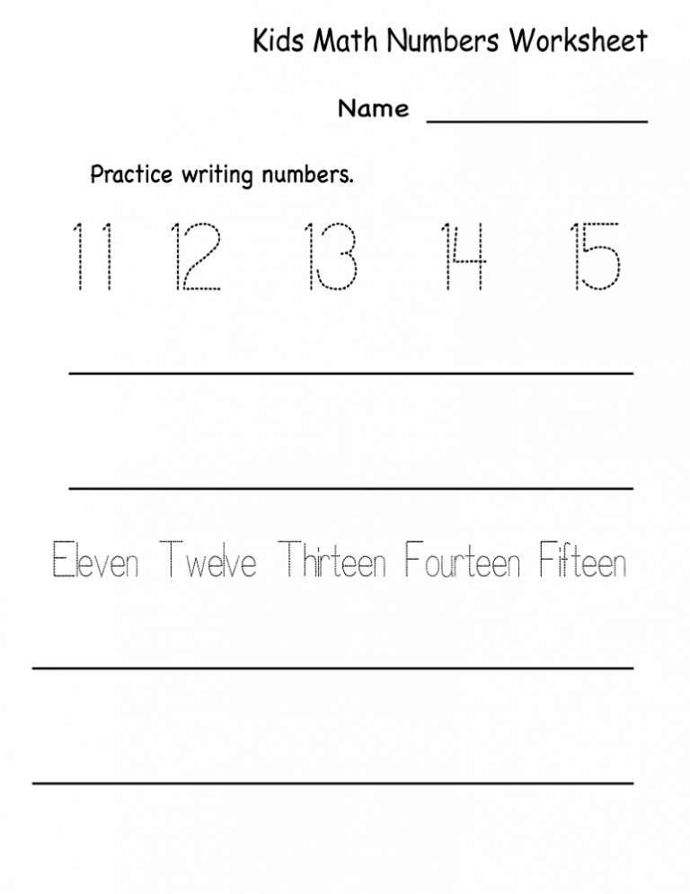 Printable Math Number Worksheets Activity Shelter