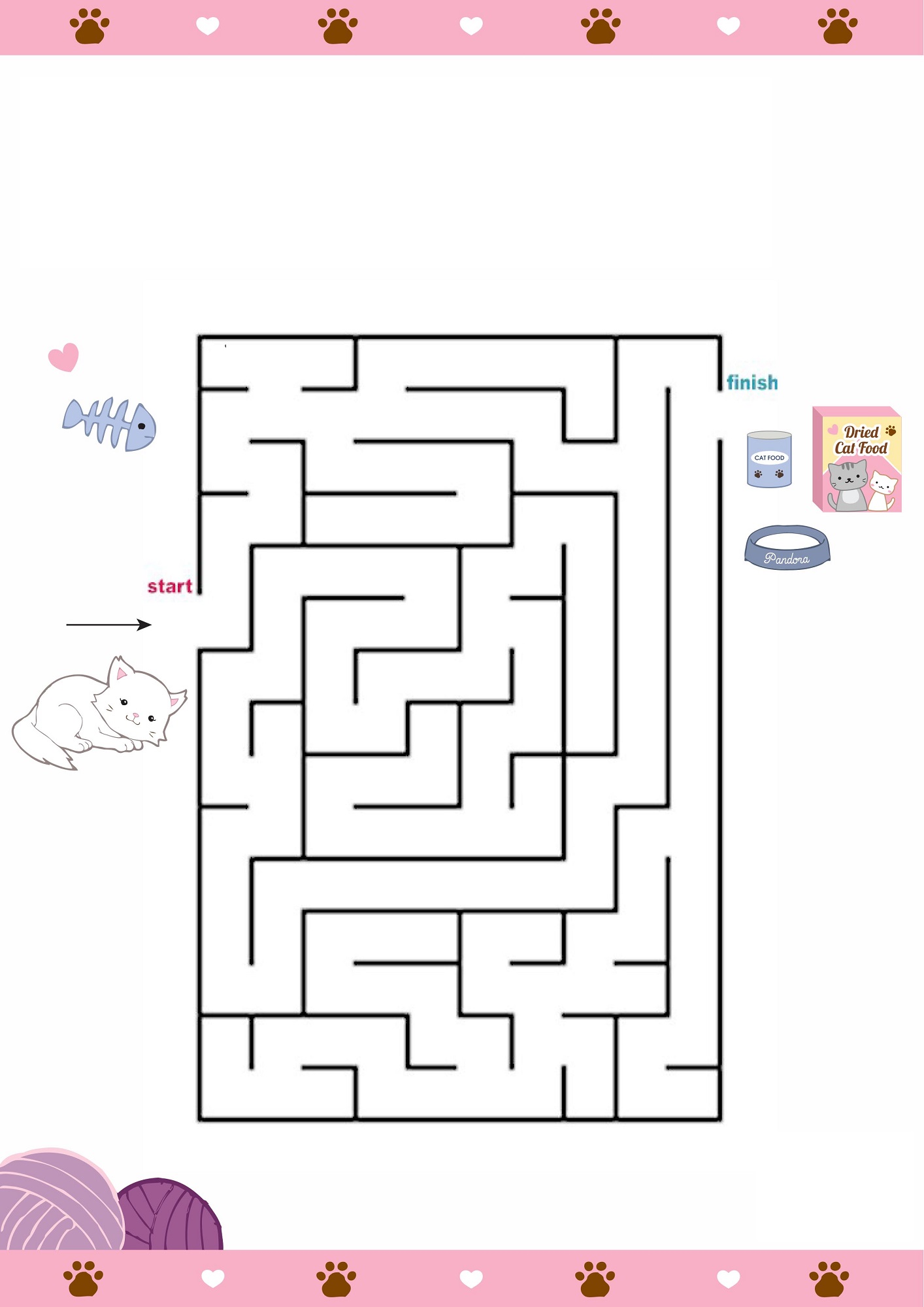 mazes for children cat