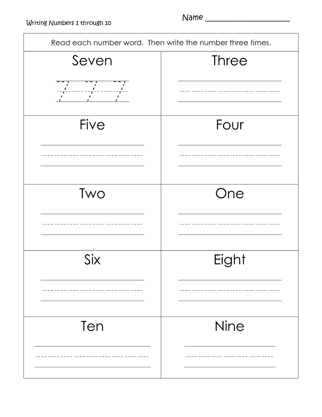 number-names-worksheet-printable