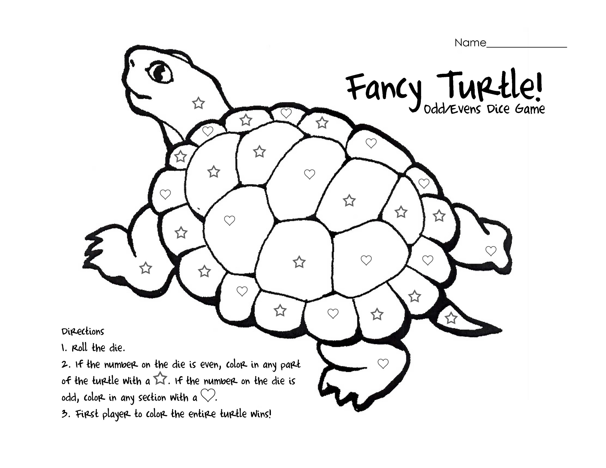 Snubberx Coloring Turtle Parking Ticket Half Page