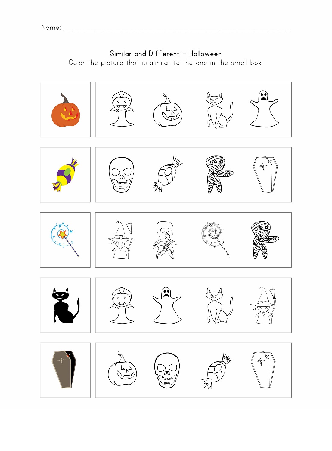 Simple Same And Different Worksheets Activity Shelter