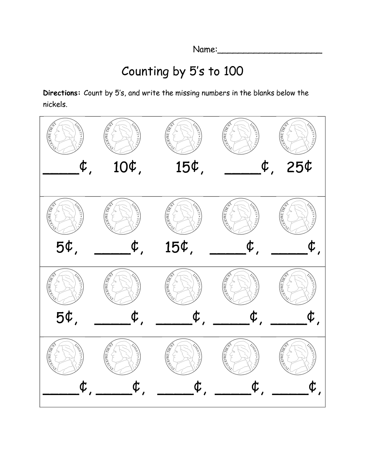 Skip Count by 21 Worksheets  Activity Shelter Intended For Count By 5s Worksheet