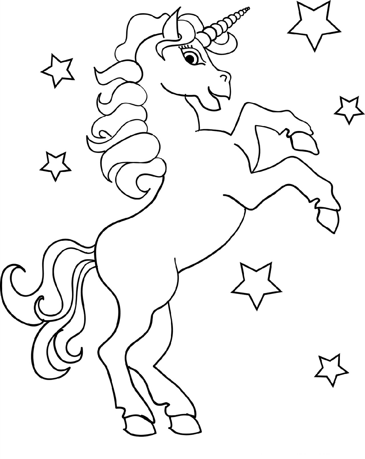 Download Unicorn Color Pages for Kids | Activity Shelter