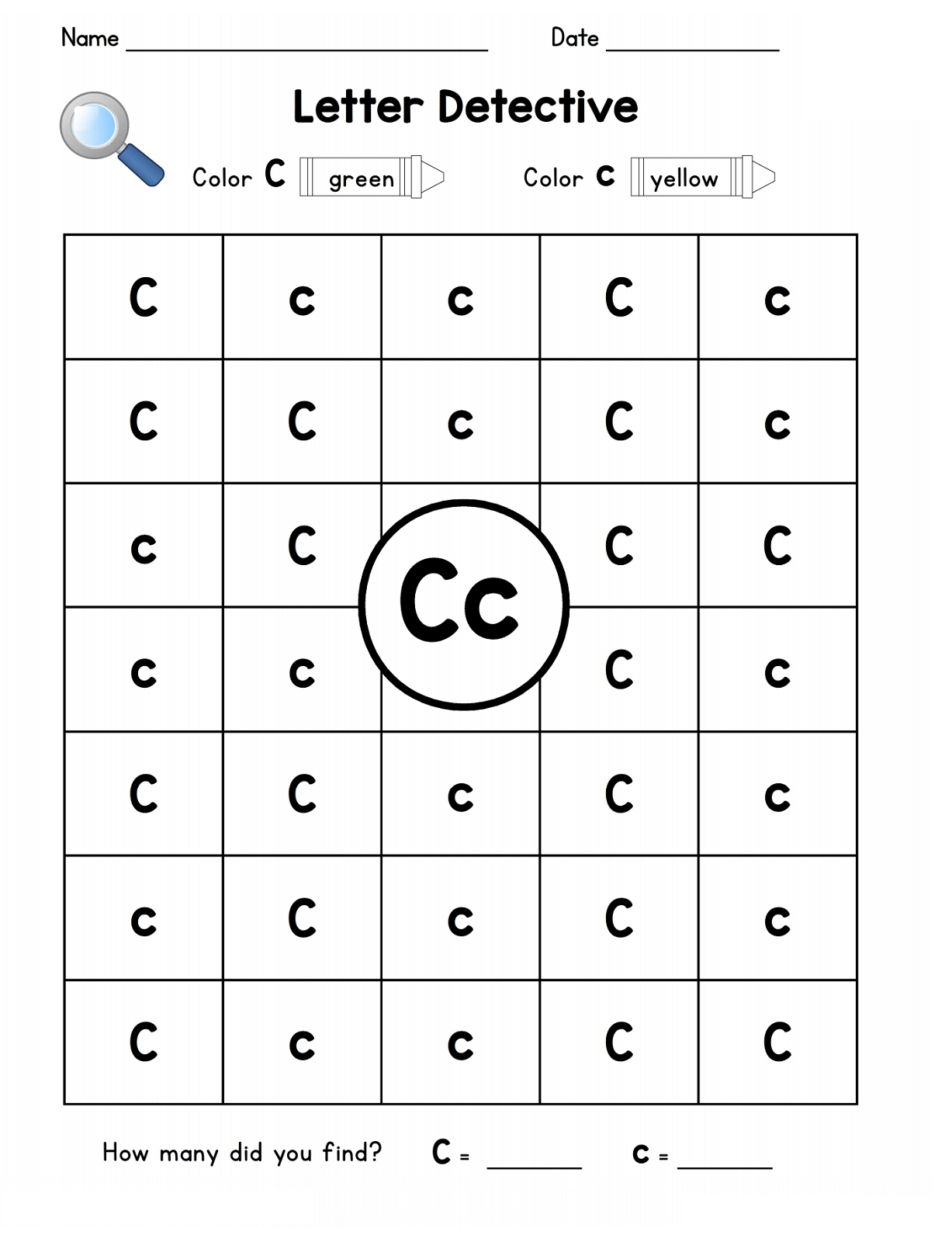 uppercase-and-lowercase-worksheets-detective