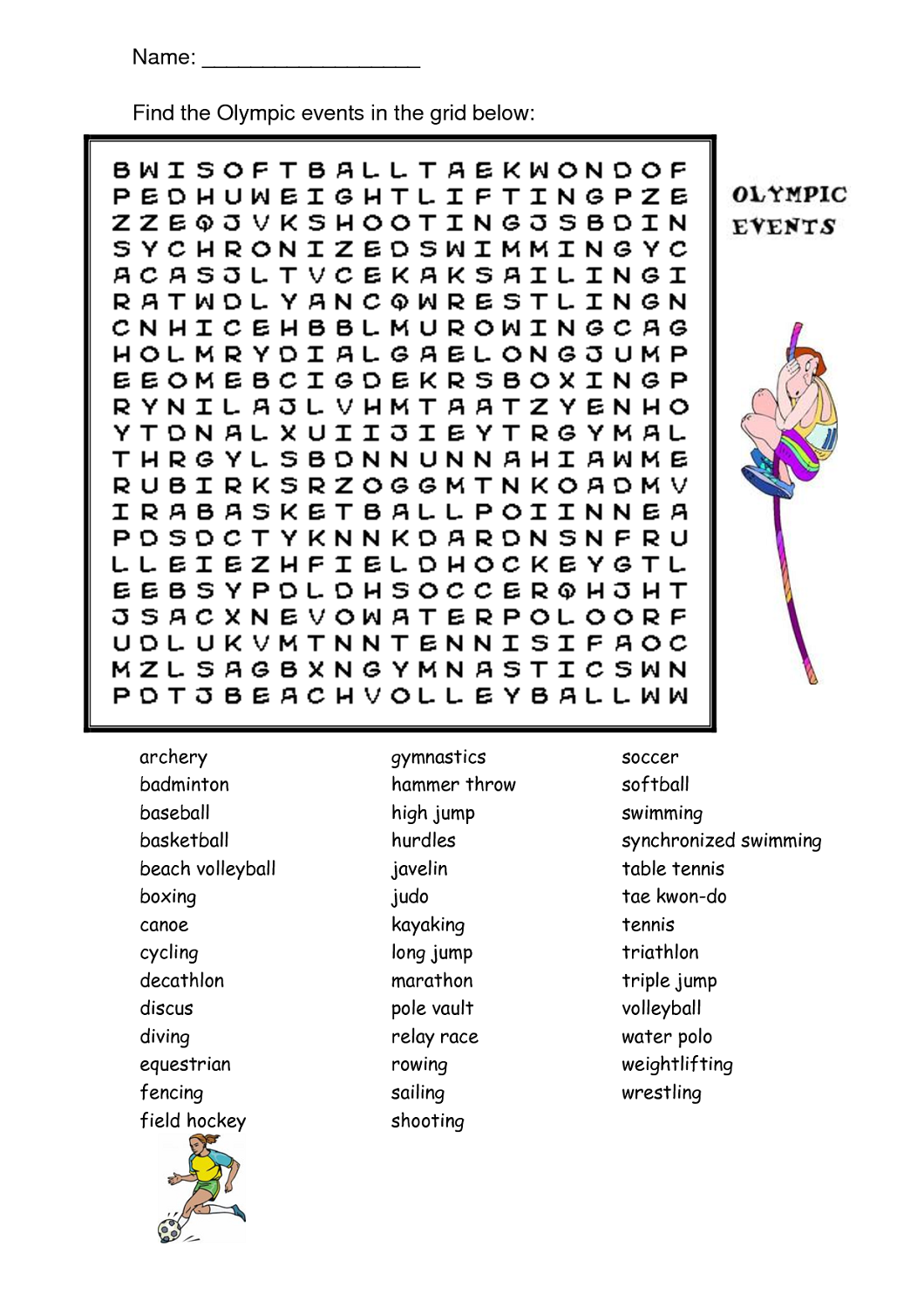word-search-sports-olympic