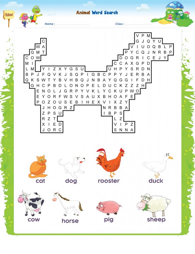 Animal Farm Word Search Free | Activity Shelter