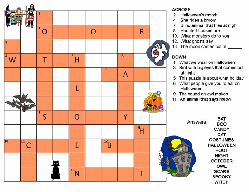 Easy Kids Crosswords Puzzles | Activity Shelter