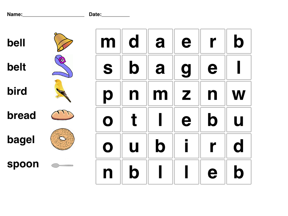 Word Search Free Printable Easy