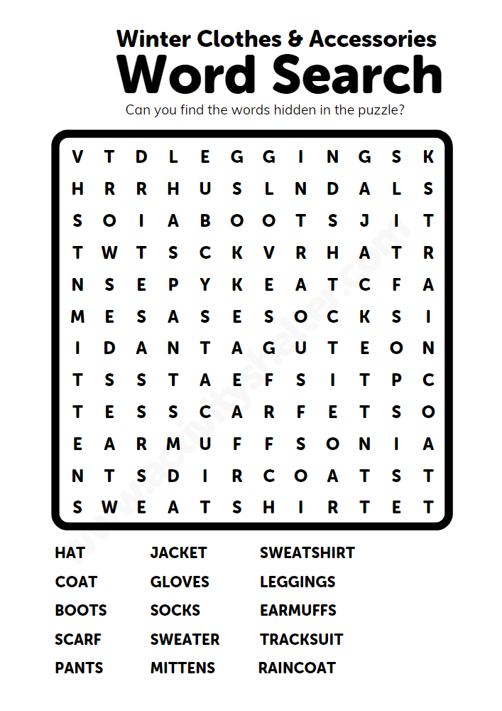 Free Easy Word Searches for Kids | Activity Shelter