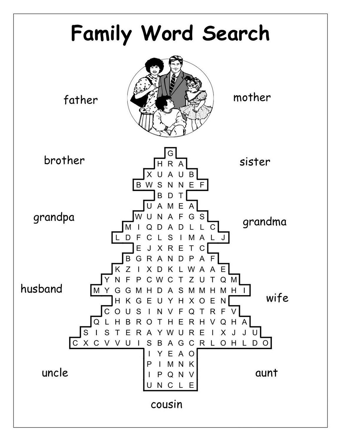 family-word-search-puzzle