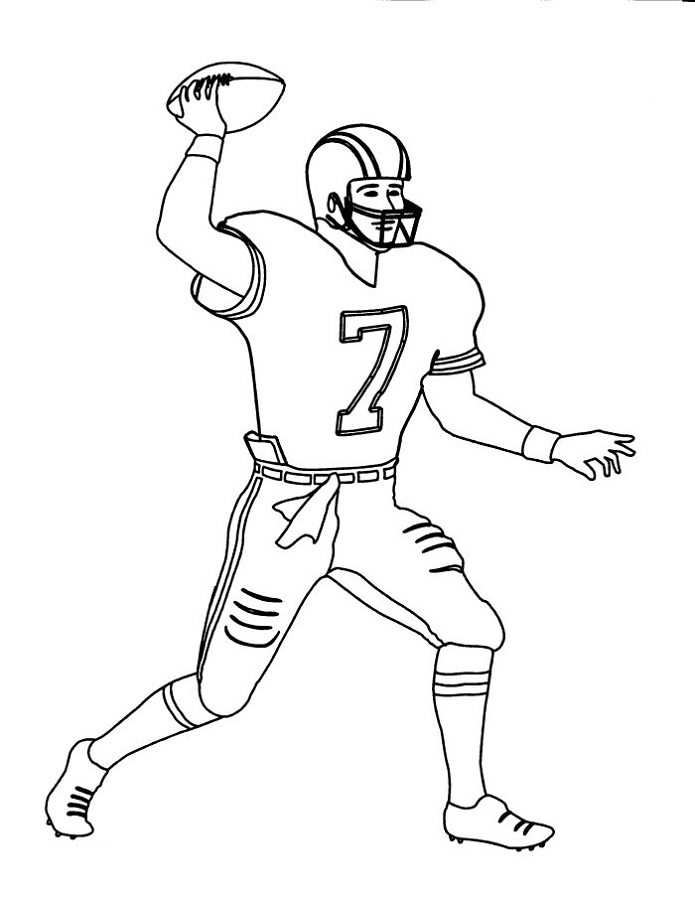 broncos football player coloring pages