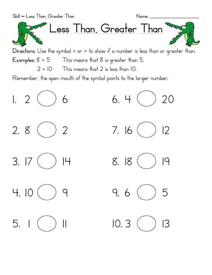 More And Less Worksheets Activity Shelter