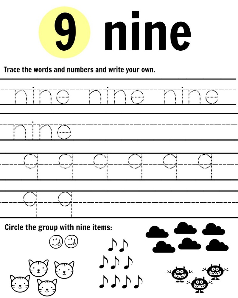 free-number-9-worksheets-activity-shelter