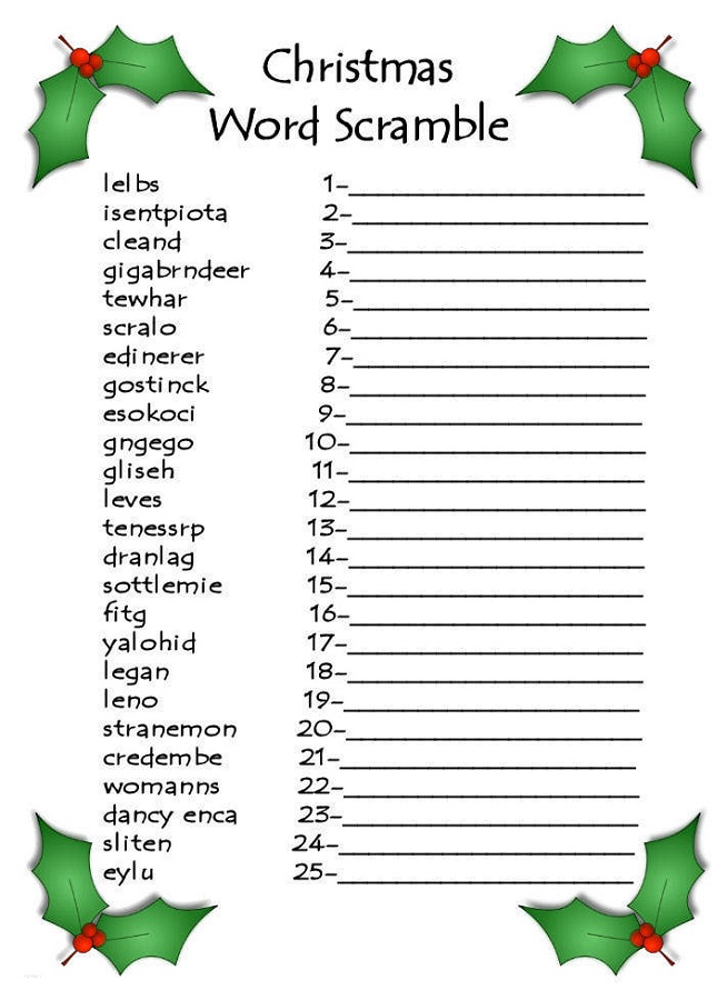 word-scramble-worksheets-christmas