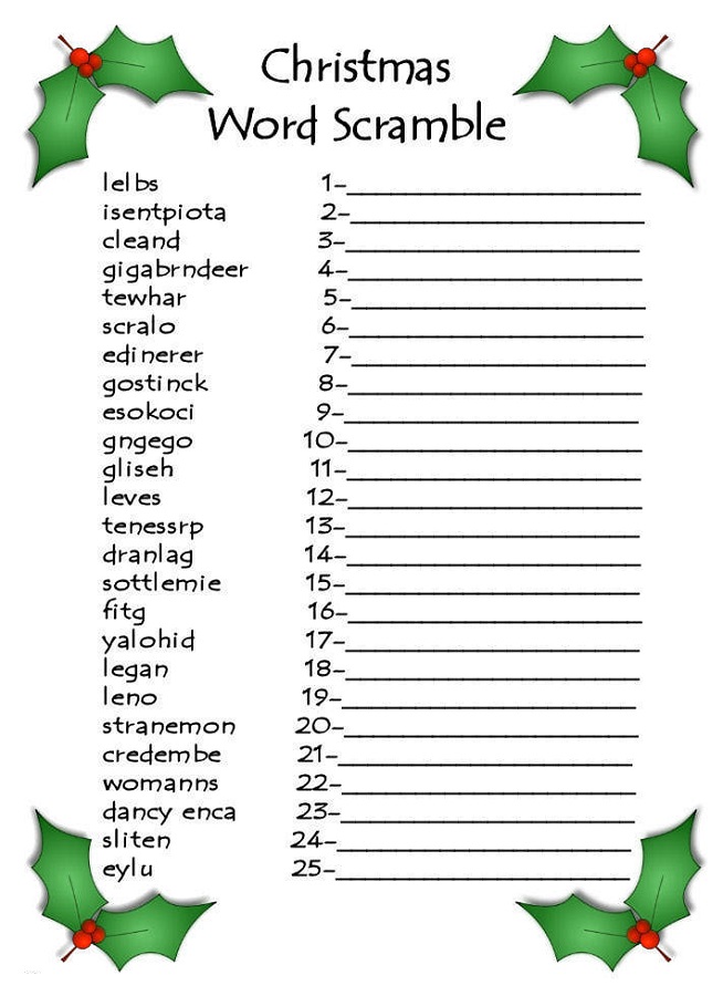 Word Scrambles Worksheets Activity Shelter