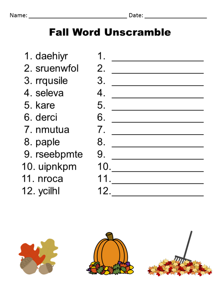 Word Scrambles Worksheets  Activity Shelter