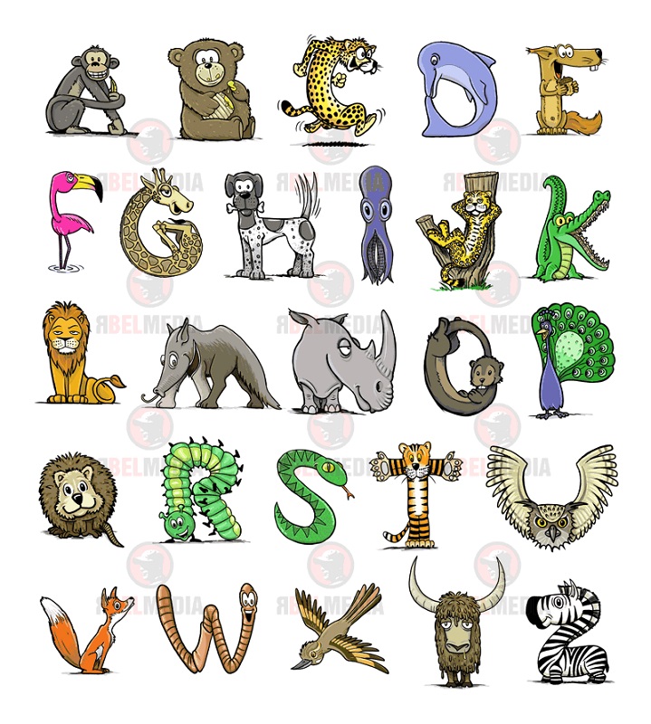 animal shaped letters free