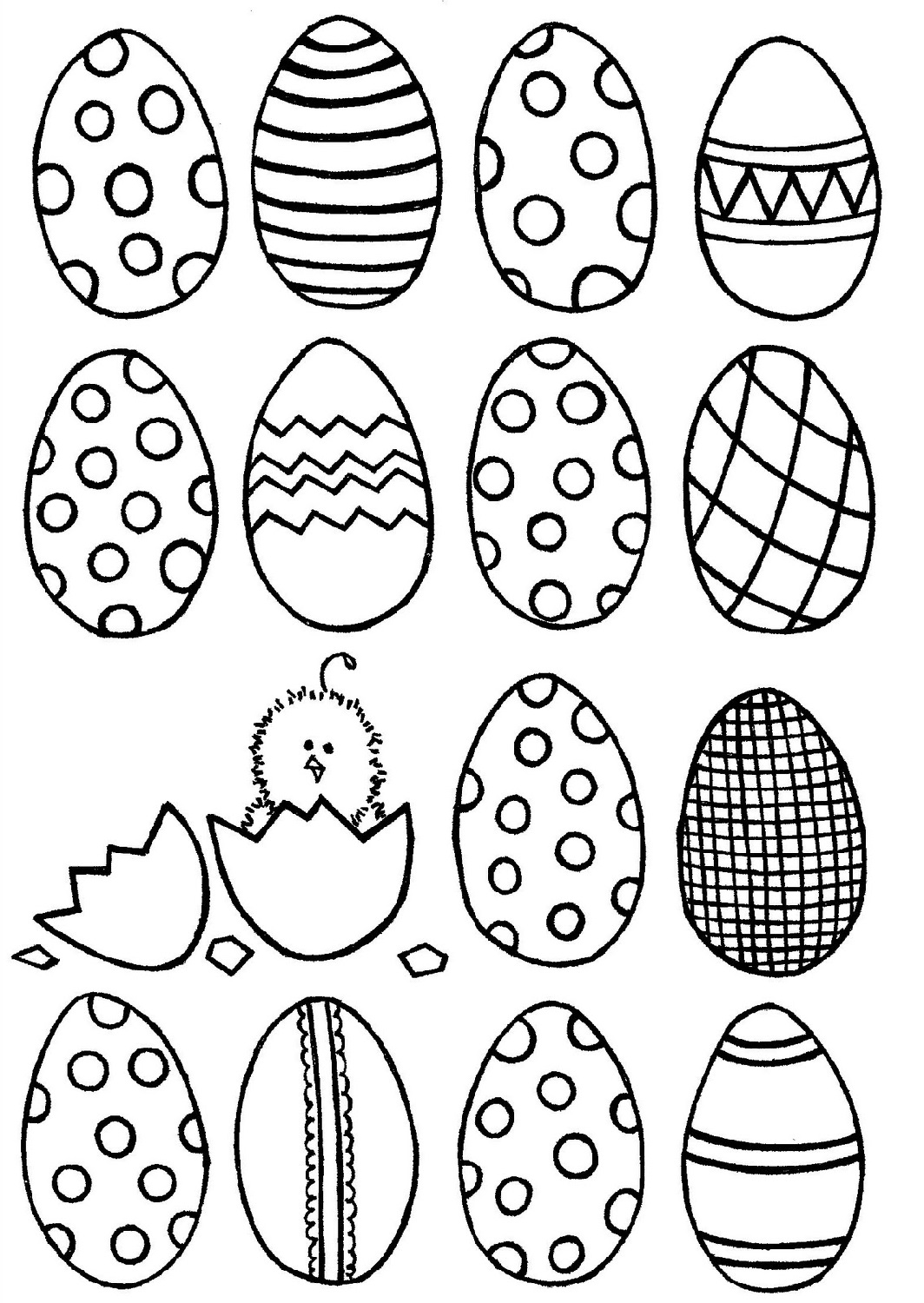 blank easter egg template large