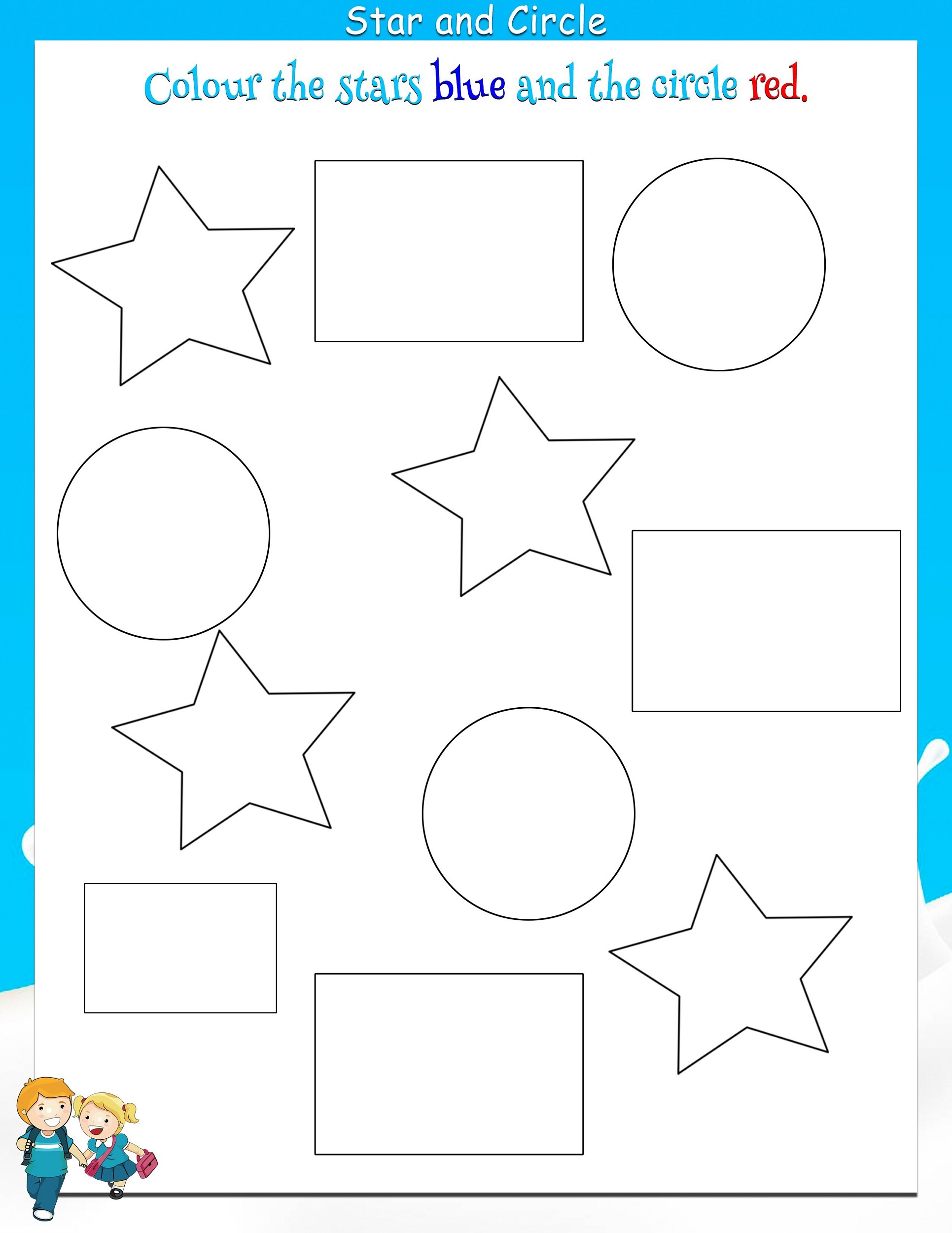 color the shapes worksheet free