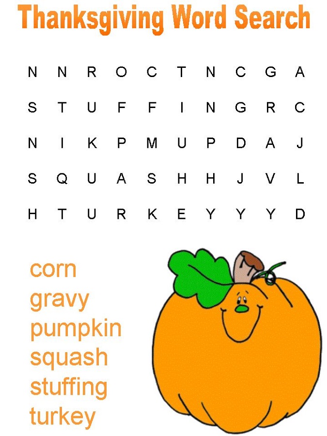 Word Search Free Printable Easy