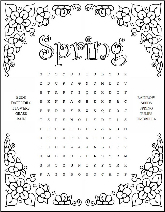 Free Word Searches for Kids Activity Shelter