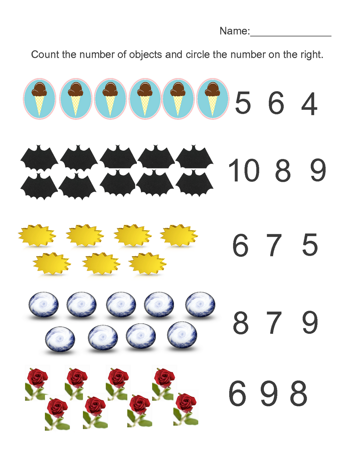 count-the-objects-and-match-with-the-given-numbers-math-worksheets