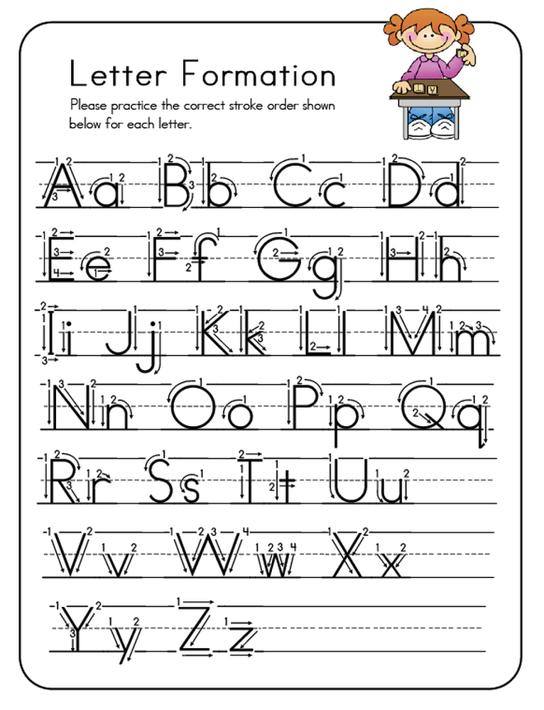 pre k letters to print