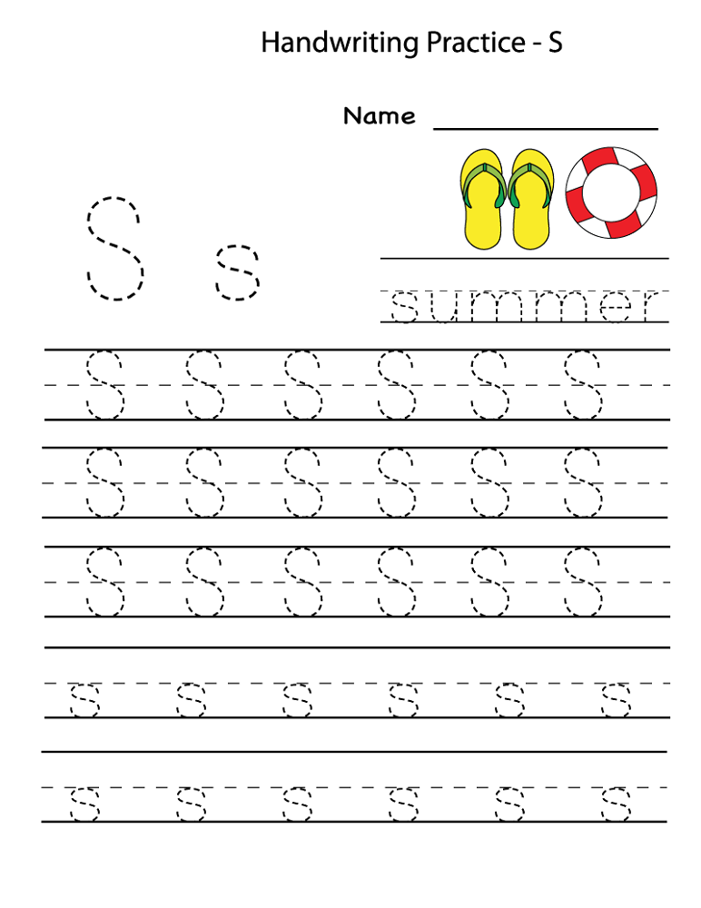 Free Trace Letter S Worksheets | Activity Shelter