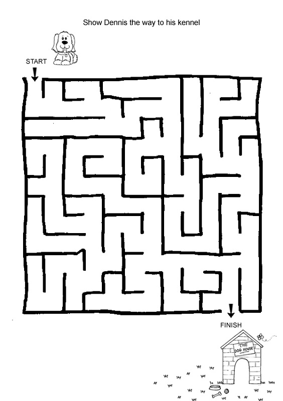 maze for children dog