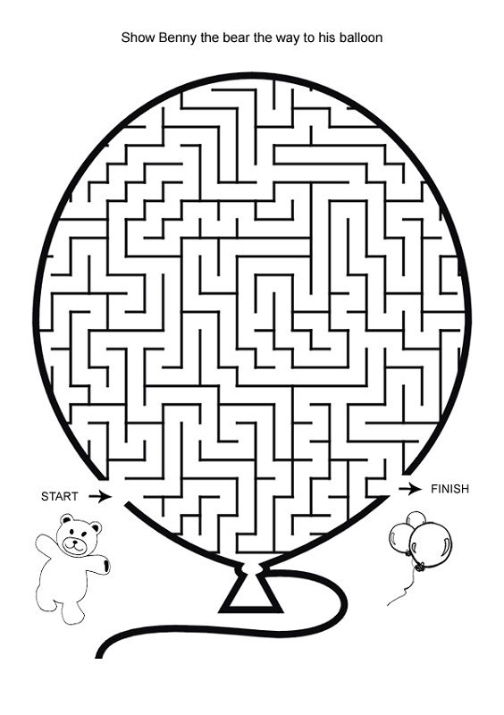 maze puzzles for kids balloon