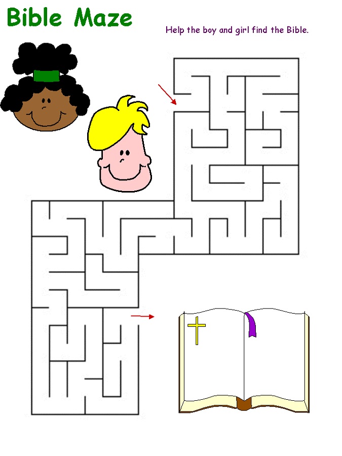 maze puzzles for kids bible