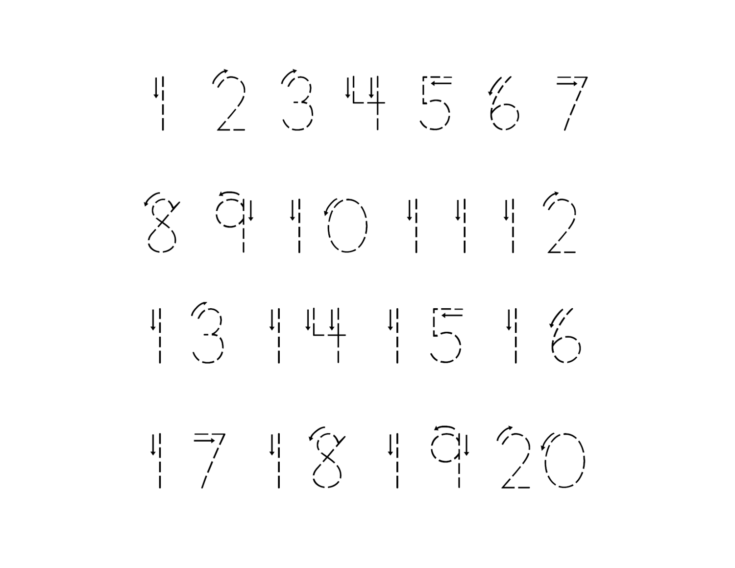 traceable numbers worksheets kindergarten