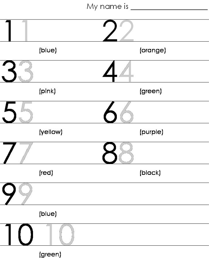 traceable numbers worksheets printable