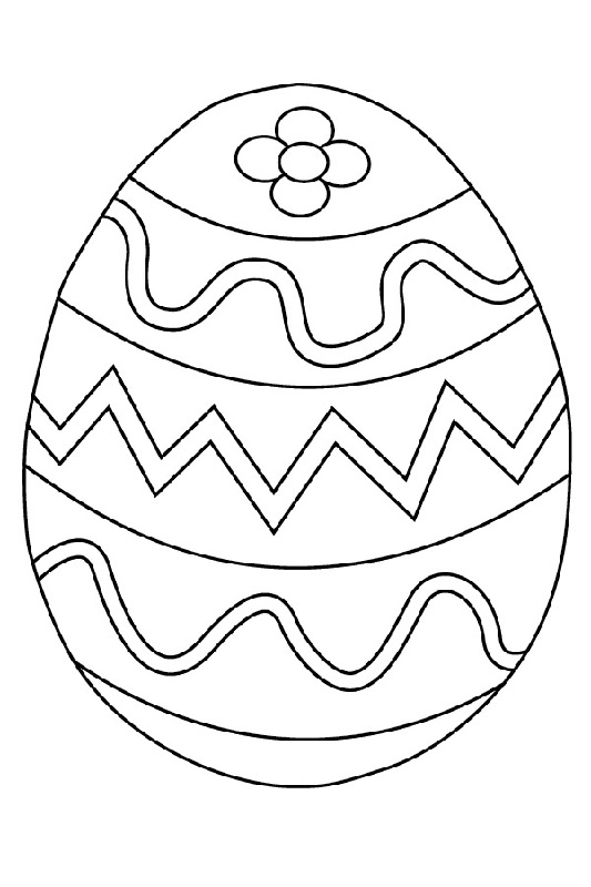 blank easter egg template flower