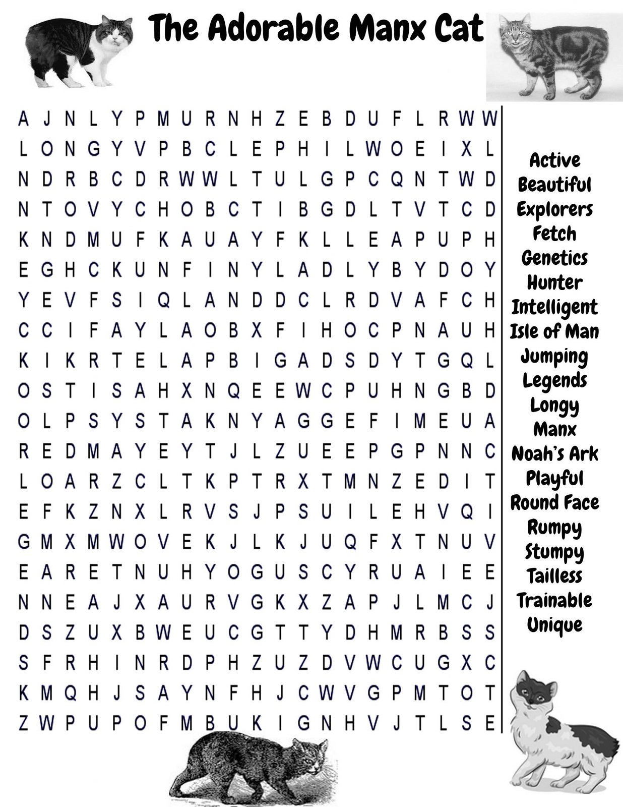 cat word search free
