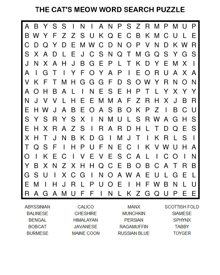 cat word search games