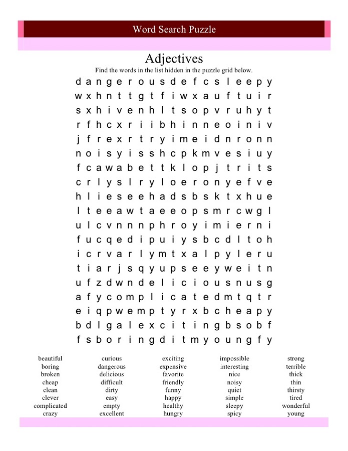 Character Traits Word Search | Activity Shelter