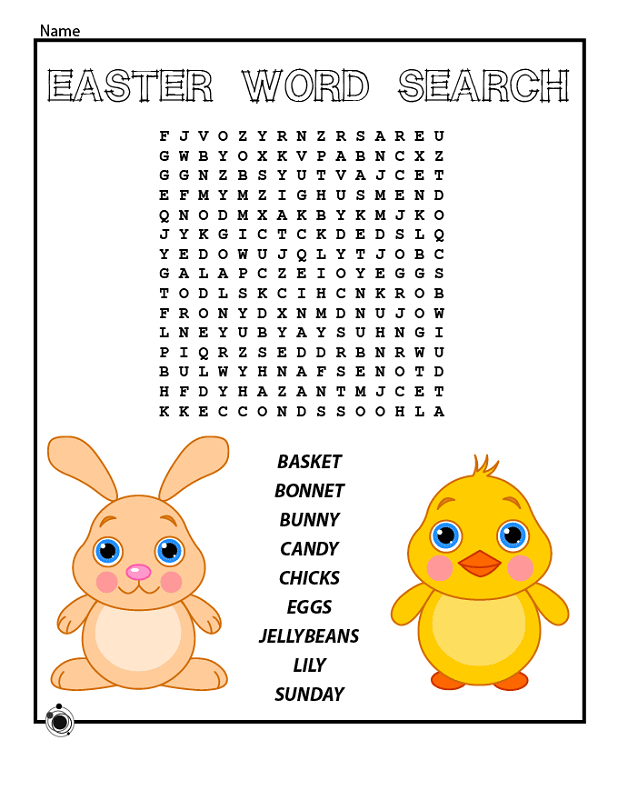 children word search easter