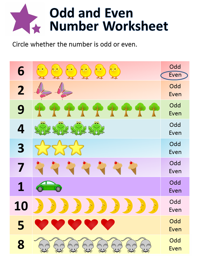 Odd And Even Numbers Live Worksheet