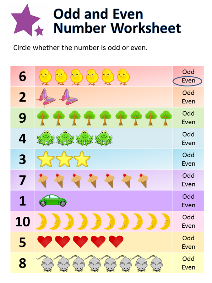 Easy Odd And Even Worksheets For Kids Activity Shelter Even And Odd Number Worksheets Activity 