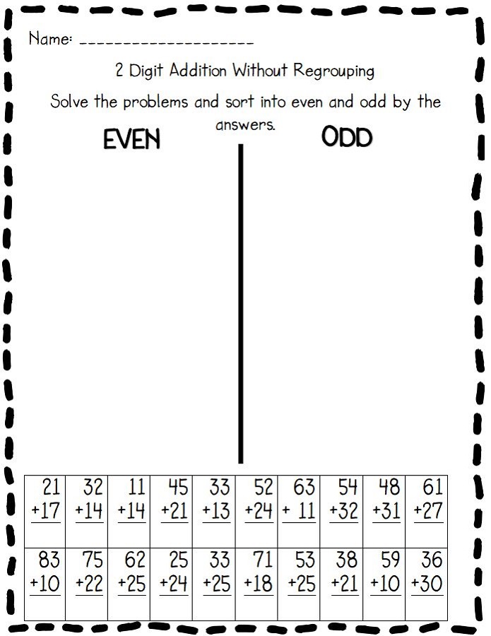 even and odd worksheets printable