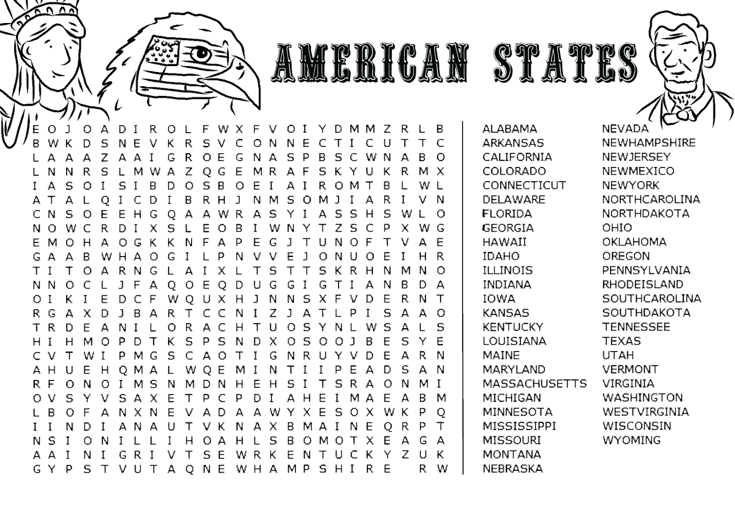 jumbo word search american