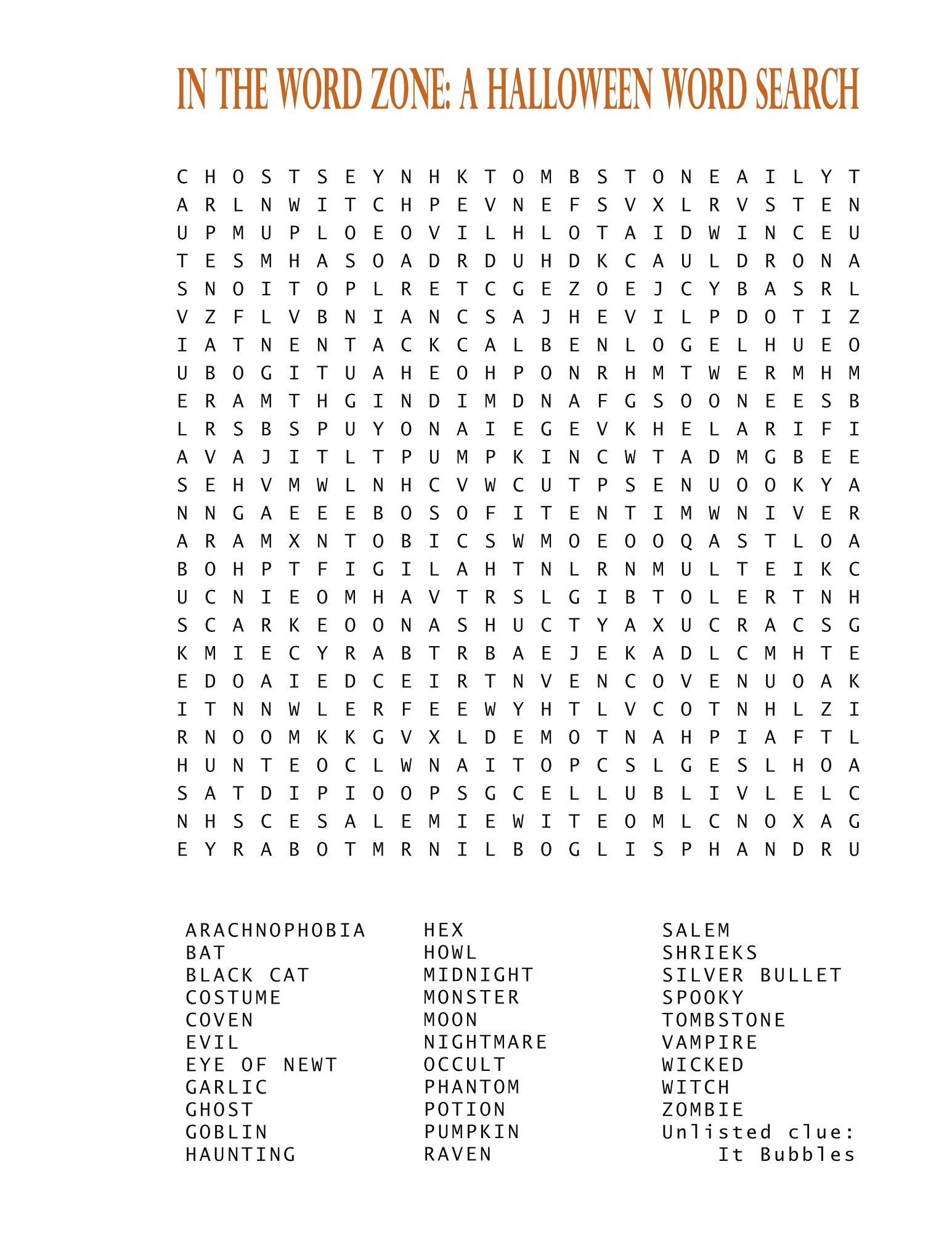 jumbo word search halloween